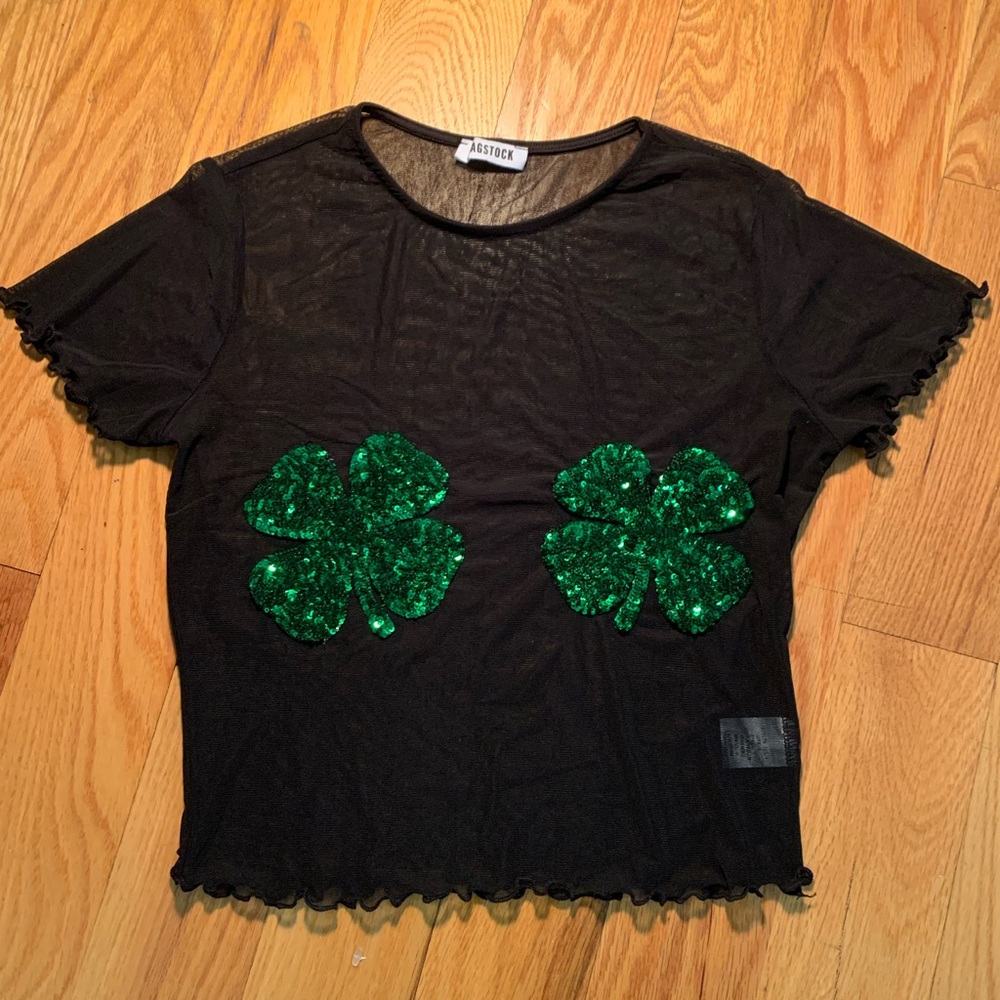 Sheer Mesh Clover Top